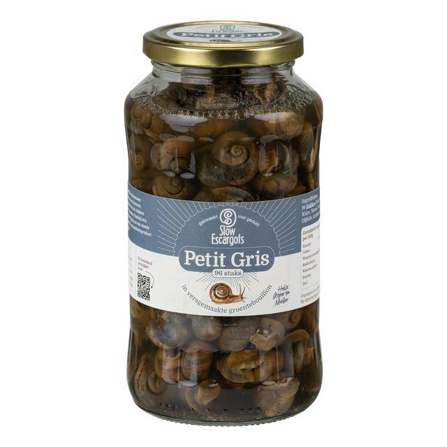 Petit gris escargots in groentenbouillon