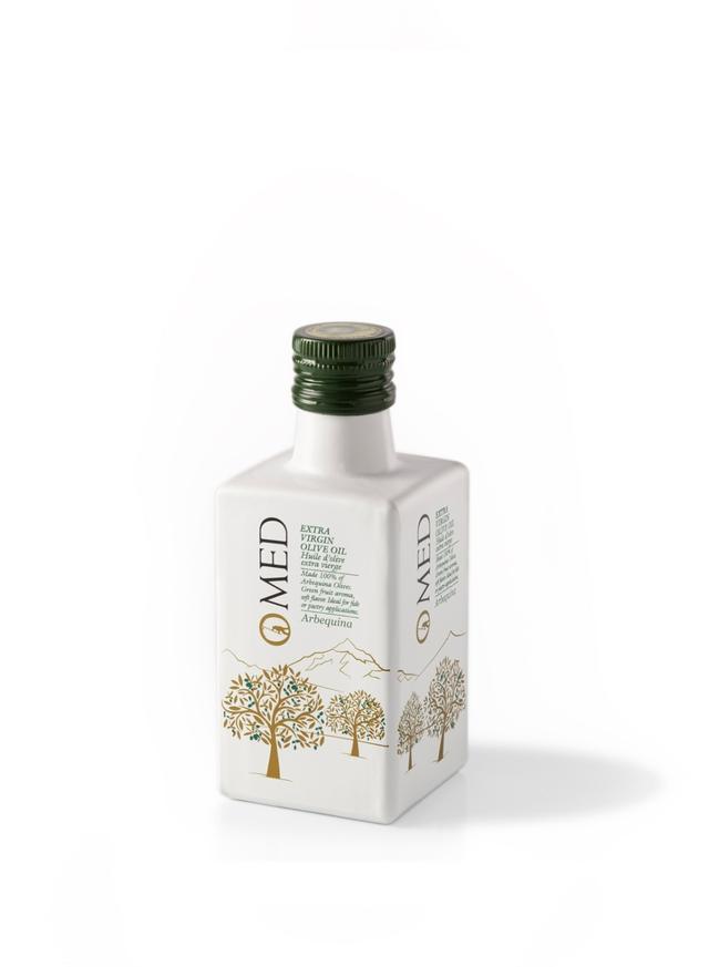 Arbequina olijfolie Omed 250ml (stenen fles)