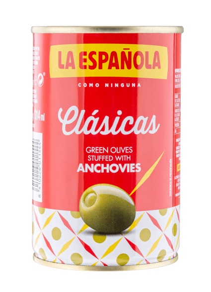Groene olijven met ansjovis tripack mini-bar