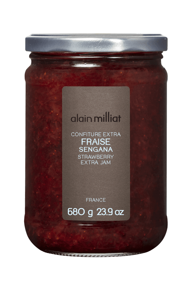 680 gram Aardbeien jam Alain Milliat